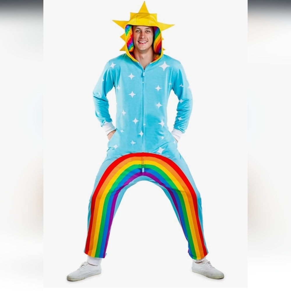 Tipsy Elves Funny Rainbows Men's Halloween Costume New In Package XL